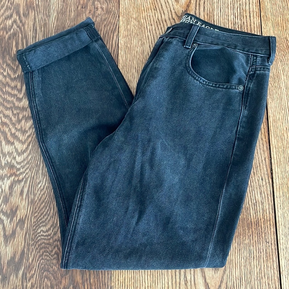 AE Black Mom Jeans
